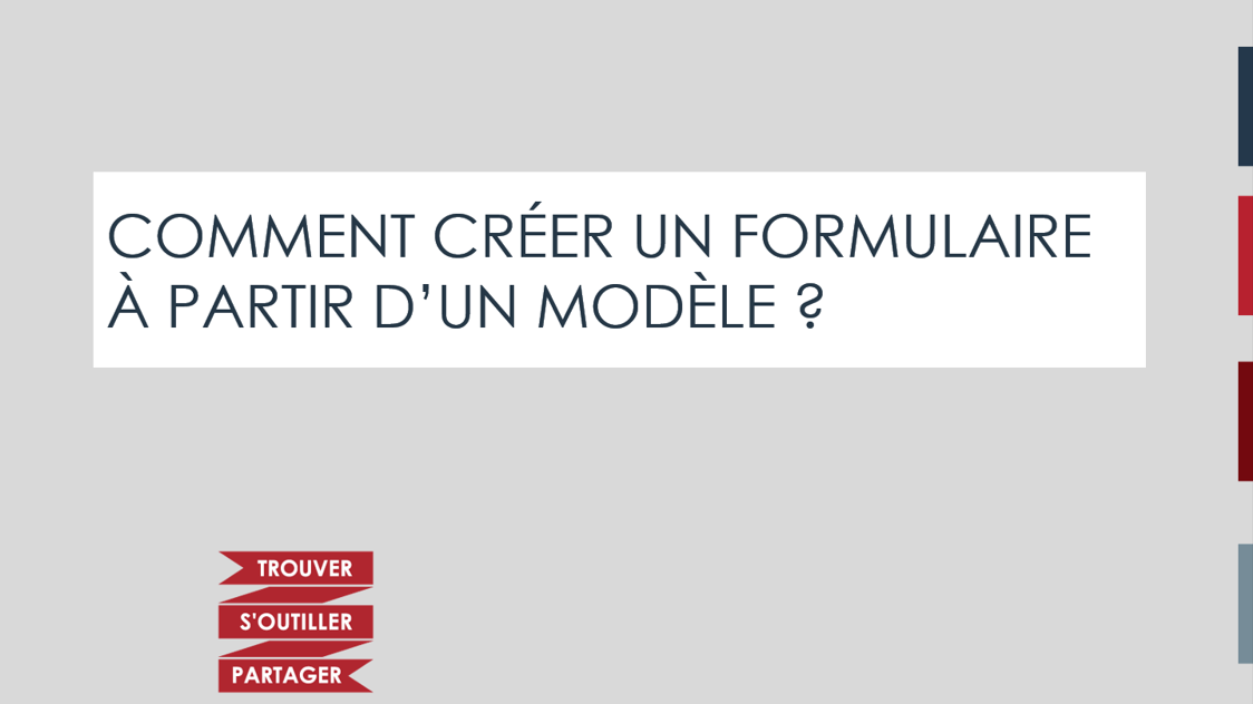 Comment créer un formulaire à partir d'un modèle