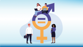 Illustration représentant la consultation de ressources en égalité.