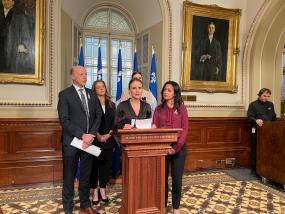 Photographie du point de presse.