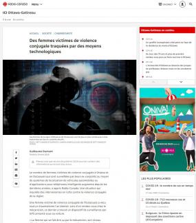 Page de l'article sur le site de Radio Canada