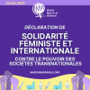 Déclaration de Solidarité Féministe et Internationale contre le Pouvoir des Sociétés Transnationales.