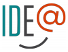Logo d'IDE@. Une ligne courbée en dessous ajoute un sourire à l'acronyme.